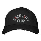 B K!TTY CLUB-Logo Dunkel gekürzte Kappe (Vorderseite)