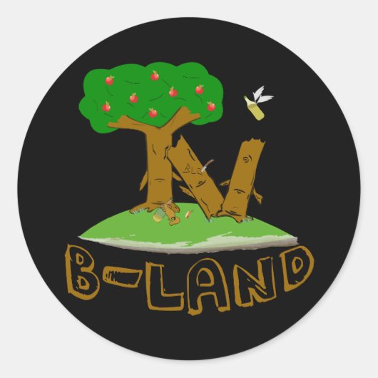 B-Land STICKAZ Runder Aufkleber (Vorderseite)