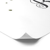 B Letter Monogram Greenerity Kinderzimmer Name Wal Poster (Ecke)