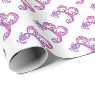 B-Letter-Monogramm-personalisiertes Packpapier