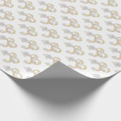 B-Letter-Monogramm-personalisiertes Packpapier (Ecke)