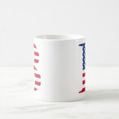 B Letter Patriotic White 11 oz Classic Tasse (Mittel)