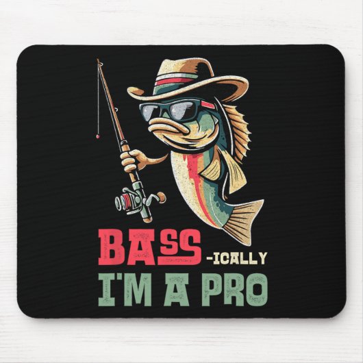 B-lich bin ich ein Profi lustiger Angelfans Mousepad (Vorne)
