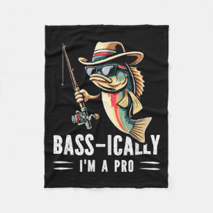 B-lich bin ich ein Profi lustiger Angler Fisch Fleecedecke