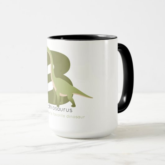 B like Brachiosaurus Mug Tasse (VorderseiteRechts)