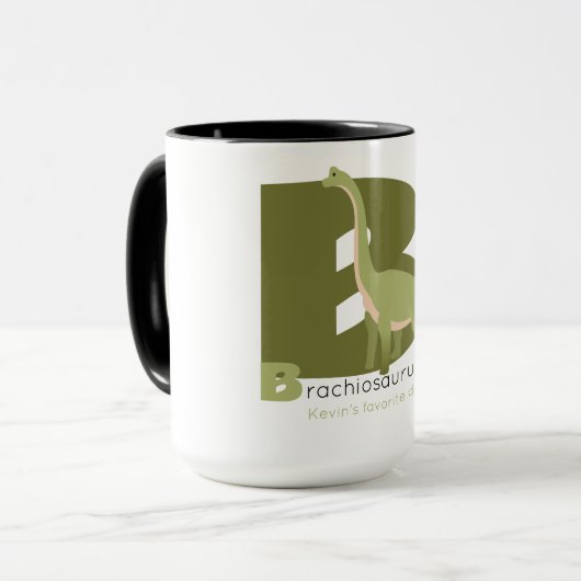 B like Brachiosaurus Mug Tasse (Vorderseite Links)