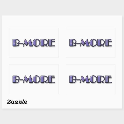 B-MEHR Logo Rechteckiger Aufkleber (Blatt)