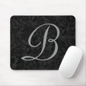 B: Monogram B Elegant Mouse Pad Mousepad (Mit Mouse)