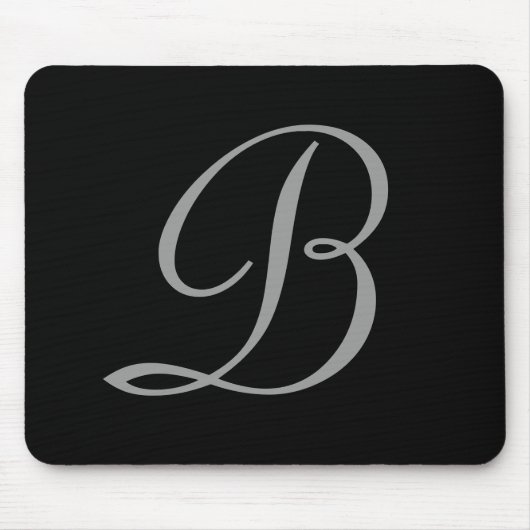 B: Monogram B Elegant Mouse Pad Mousepad (Vorne)