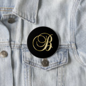 B Monogram-B-Goldschrift Button (Beispiel)
