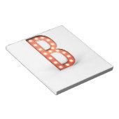 B Monogram Marquee Bulb Notizblock (angewinkelt)