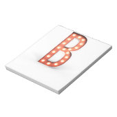 B Monogram Marquee Bulb Notizblock (Rotiert)