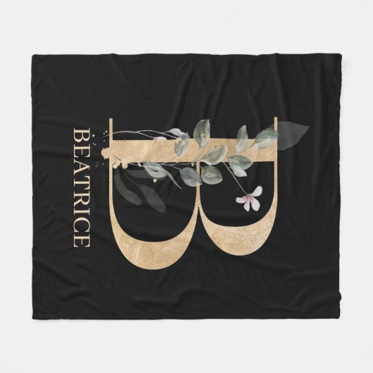 B Monogram Personalisiert Fleece Blankon (Vorderseite (Horizontal))