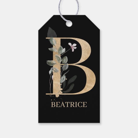 B Monogram Personalisierte Geschenktasten Geschenkanhänger (Vorderseite)