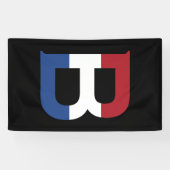 B Monogram überlagert sich auf der NLD-Flagge auf Banner (Horizontal)