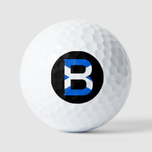 B Monogram überlagert sich auf der schottischen Fl Golfball