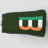 B Monogram überlagert sich auf irischer Flagge Golf Headcover (Vorderseite)