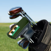 B Monogram überlagert sich auf irischer Flagge Golf Headcover (In Situ)