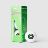 B Monogram überlagert sich auf irischer Flagge ssf Golfball (Verpackung)