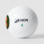 B Monogram überlagert sich auf irischer Flagge ssf Golfball (Logo)