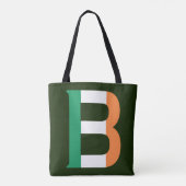 B Monogram überlagert sich auf irischer Flagge Tasche (Rückseite)