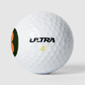 B Monogram überlagert sich auf irischer Flagge wu  Golfball (Logo)
