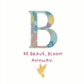 B Monogramm-Aufkleber Aufkleber (Vorderseite)