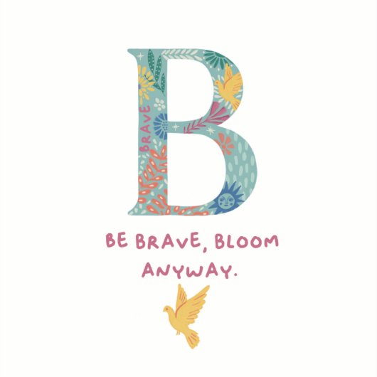 B Monogramm-Aufkleber Aufkleber (Vorderseite)