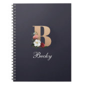 B monogramm elegante Vorlage Notizblock (Vorderseite)