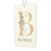 B Monogramm Floral Personalisiert Autolufterfrischer (Links)
