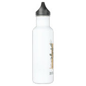 B Monogramm Floral Personalisiert Edelstahlflasche (Links)