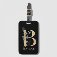 B Monogramm Floral Personalisiert