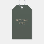 B Monogramm Floral Personalisiert Geschenkanhänger (Rückseite)