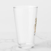 B Monogramm Floral Personalisiert Glas (Rechts)