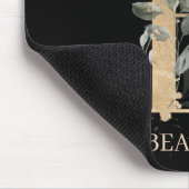 B Monogramm Floral Personalisiert Mousepad (Ecke)