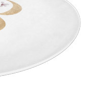 B Monogramm Floral Personalisiert Schneidebrett (Ecke)