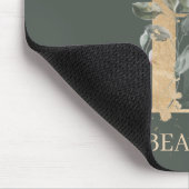 B Monogramm Floral Personalisierte Maus Pad Mousepad (Ecke)