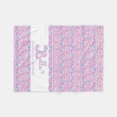 B-Monogramm-individuelle Name, d. h. Bella-Decke Fleecedecke (Vorderseite (Horizontal))