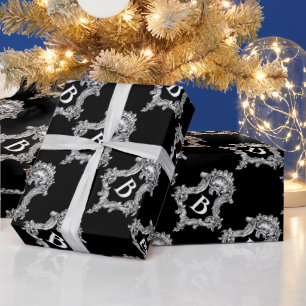B Monogramm Initiale Geschenkpapier