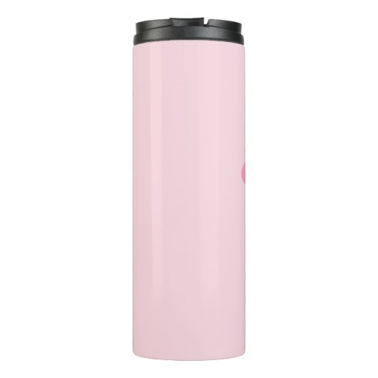 B Monogramm Personalisiert rosa Thermosbecher (Rückseite)