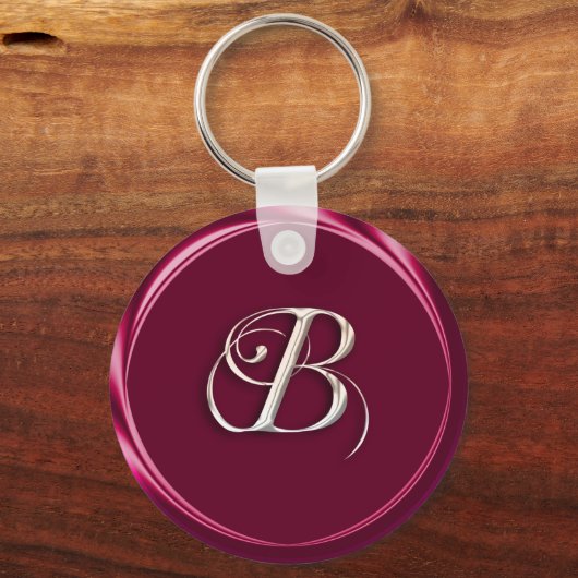 B-Monogramm Schlüsselanhänger (Vorderseite)