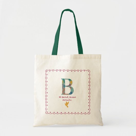 B Monogramm Totbeutel Tragetasche (Vorne)