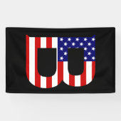 B Monogramm überlagert auf der Flagge der USA (v) Banner (Horizontal)