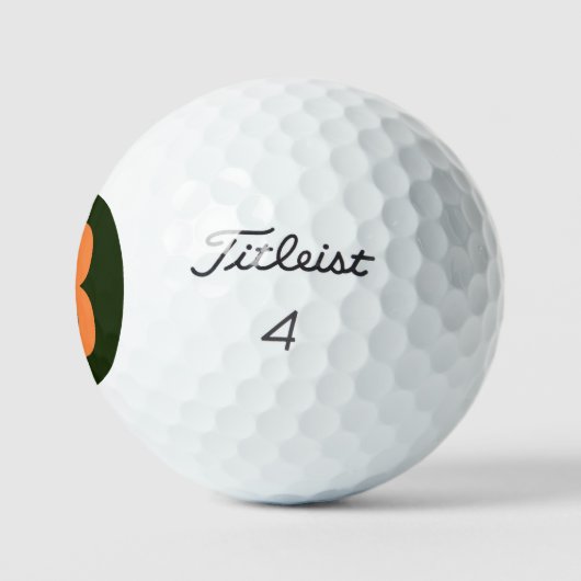 B Monogramm überlagert auf irischer Flagge tpv1 gb Golfball (Logo)