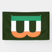 B Monogramm überlagert auf irischer Flagge (v) Banner (Horizontal)