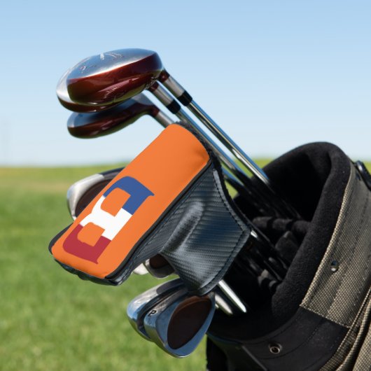 B Monogramm überlagert auf NLD-Flagge auf oder pcc Golf Headcover (In Situ)