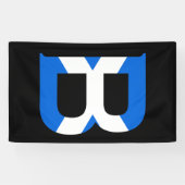 B Monogramm überlagert auf schottischer Flagge (v) Banner (Horizontal)