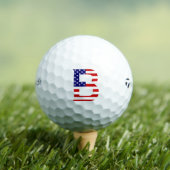 B Monogramm überlagert auf US-Flagge tmtp5 gbcnt Golfball (Insitu T-Shirt)