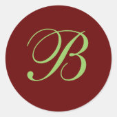B Monogramm-Umschlag Aufkleber (Vorderseite)
