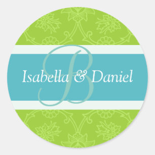 B Monogramme für Umschlag Aufkleber